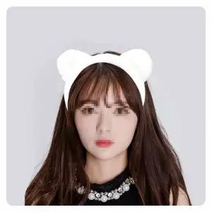 TBZ PW 러블리밍크고양이머리띠(화이트)파티 할로윈