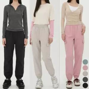 여성 바스락 카고 조거 밴딩팬츠 5color 2XL까지밴딩바지 조거바지 운동바지