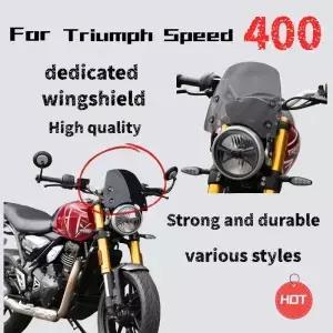 Triumph Speed 400용 전면 윈드실드 스포일러 오토바이용 개조 윈드스크린 액세서리 라이딩 경험 제공