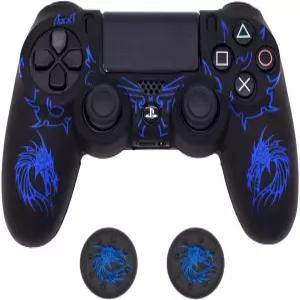 PS4 컨트롤러용 스킨 BRHE 미끄럼 방지 그립 실리콘 커버 보호 케이스 슬림/프로 무선/유선 게임패드
