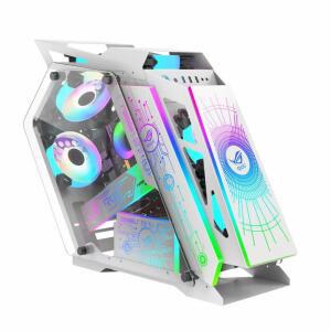 라이트 미 게이밍 박스 데스크탑 컴퓨터본체케이스 미들타워 커스텀 블랙 튜닝 PC 팬 화이트 스몰