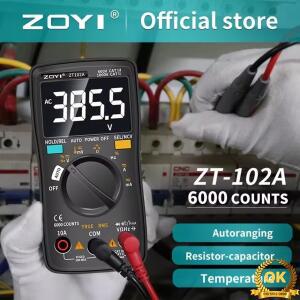 ZOYI 디지털 멀티미터 6000 카운트 실제 유효 값 다기능 전압계 ZT-102A 시리즈 휴대용 도구 테스터