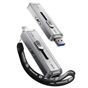 이동 속도 1TB USB 드라이브, 2100MB /s TLC 신뢰할 수 있는 전송 휴대용 SSD, 3.2 Gen2x2 + Type C, 휴대폰 / Windows Mac용 쿨 드라이브 (SP20)