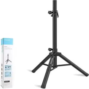 본디노트 삼각대 스피커 스탠드 높이를 33.5인치에서 53.5인치로 조절 가능한 PA DJ 쇼트 슬림 미니 싱글