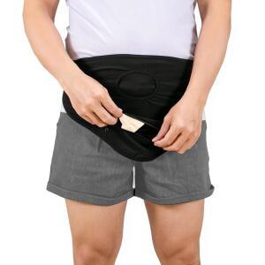 OSTOMY 벨트 블랙 | 서포트 남성 및 여성용 가방 커버 콜로스토미 스포츠 수영용 랩 파우치를 보관할 수 있는 내부 포켓 용품
