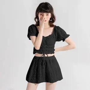 여름 레이스업 수영복 상의 팬츠 반바지 슬립 밴딩 비치웨어