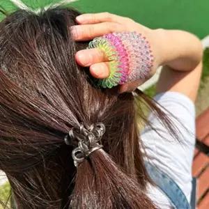 컬러 고탄력 스프링 헤어끈 스타일 학생 머리끈 6P