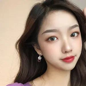 [하프클럽/]로즈골드 링귀걸이 미니 실버 진주 드롭 데일리 은침 스퀘어 볼