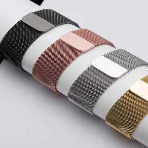 애플워치 밴드 44mm 밀라노 루프 메탈 브레이슬릿 iWatch 시리즈 울트라 2 10 9 8 SE 7 6 5용 스트랩
