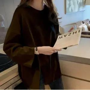 긴팔 티셔츠 루즈핏 사이드슬릿 베이직 간절기 여성 홈웨어