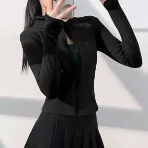 여성 2컬러 트레이닝 슬림핏 스포츠웨어 집업 FT920