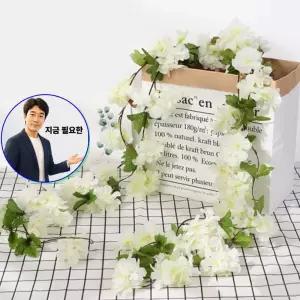 지금 필요한 넝쿨 조화 원예 IS-SA 벚꽃 블룸 2p세트 화이트