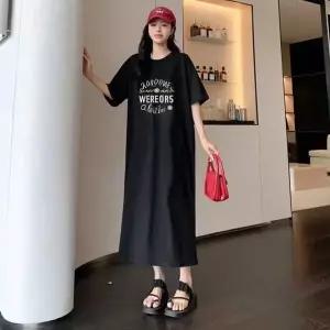 홈웨어 원피스 반팔 오버핏 파자마 여성 데일리 원피스
