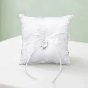 노게키 링 베어러 베개 레이스 결혼식 파티 기념일을 위한 보크노트가 있는 웨딩