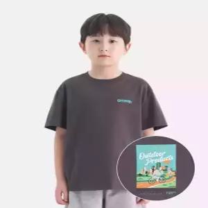 [아웃도어 프로덕츠 키즈]백그래픽 반팔티셔츠 (차콜) OD262ISS06_CHC