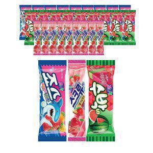 [슈팅냉동] 롯데웰푸드 죠스바 80ml, 10개 + 스크류바 80ml, 10개  + 수박바 80ml, 10