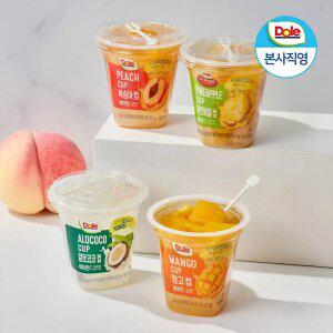 Dole 후룻컵 6입 1박스 간편 컵과일 4종 (파인애플, 복숭아, 망고, 알로코코)