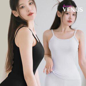 BYC 비너스외 브랜드 여성 런닝 여자 조끼 반팔 나시 끈 캐미솔 브라런닝 브라캡 순면