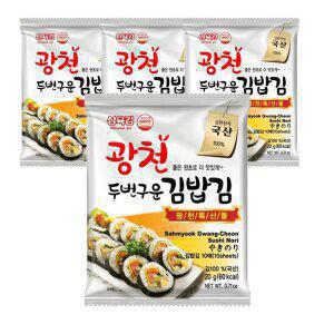 [내일도착] 삼육김 두번구운 광천 김밥김 10매, 20g, 4봉