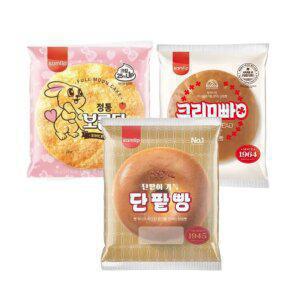 삼립 삼총사빵 3종 9봉 (크림빵/단팥빵/보름달)