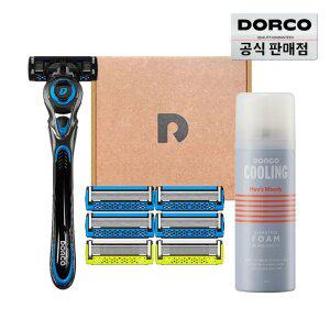 도루코 페이스7 면도기세트(면도기+면도날 총7입+쉐이빙폼 74ml)
