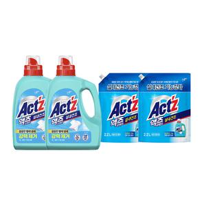 피죤 액츠 퍼펙트 실내건조 겸용 3L, 2개 + 리필 2.2L, 2개