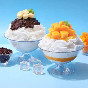 파리바게뜨 더블 빙수 세트(애플망고 POP빙수+우유 팥빙수)