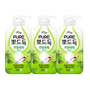 퓨어 뽀드득 주방세제 솔잎향 500ml, 3개