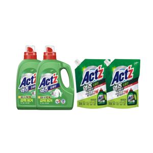 액츠 퍼펙트 액체세제 딥클린 용기 3L, 2개 + 리필 2.2L, 2개
