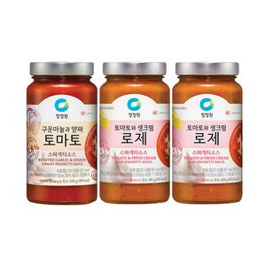 청정원 파스타소스, 로제, 600g, 2개 + 토마토, 600g, 1개