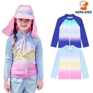 NEPA KIDS 네파키즈 공용 컬러링 래시가드 집업 탑 KKD3001