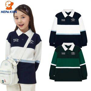 NEPA KIDS 네파키즈 공용 쿼터 스트라이프 맨투맨 KJE5306