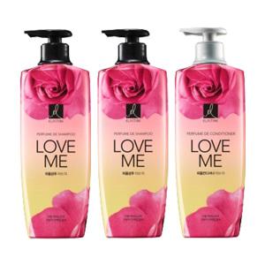 엘라스틴 퍼퓸 러브미 샴푸 600ml, 2개 + 컨디셔너 600ml, 1개