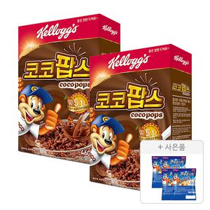 켈로그 코코팝스, 460g, 2개 + 증정(콘푸로스트 30g,4개)