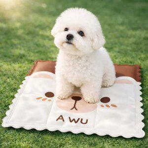 강아지 쿨매트 소형견 여름 쿨방석 곰돌이 애견 냉감매트 캠핑용 소형35cm x 35cm