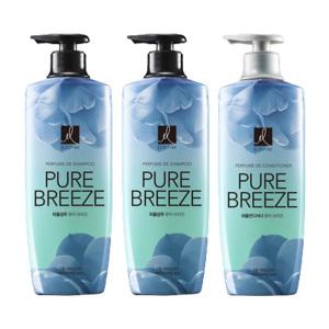 엘라스틴 퍼퓸 퓨어브리즈 샴푸 600ml, 2개 + 컨디셔너 600ml, 1개