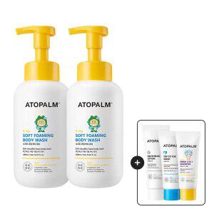 아토팜 키즈 소프트 포밍 바디 워시 460mlx2개 어린이바디워시+[증정]로션23ML+워시20