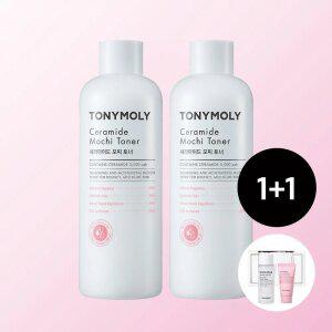 [2개입] (NEW) 세라마이드 모찌 토너 500ml(+토너50ml, 팩투폼20ml, 화장솜)