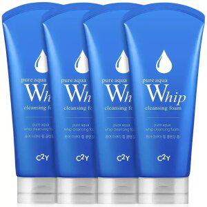 C2Y 아쿠아 휩 폼클렌징 120ml 4개 클렌징폼 여드름폼 미세거품