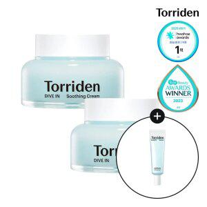 [SET] 토리든 다이브인 저분자 히알루론산 수딩 크림 100ml X 2개 (+다이브인 세럼 20