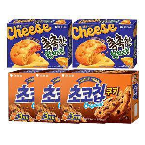 오리온 촉촉한 황치즈칩 16입, 2개 + 초코칩쿠키 192g, 3개