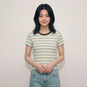 행텐틴즈 여아 웨일 스트라이프 반팔 티셔츠_374(14570-131-425-31)