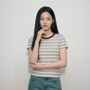 행텐틴즈 여아 웨일 스트라이프 반팔 티셔츠_522(14570-131-425-31)