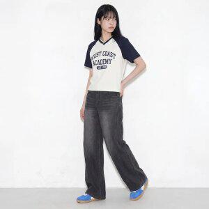 행텐틴즈 여아 커팅 사이드 라인 와이드 데님팬츠_165(14570-155-404-10)