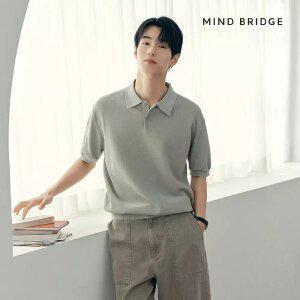 마인드브릿지 남성 코튼혼방카라반팔니트_4컬러