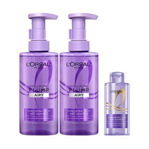 [수분볼륨UP] 로레알파리 히알루로닉 플럼프 에어리 샴푸 440ml 2개 + HA 샴푸 80ml