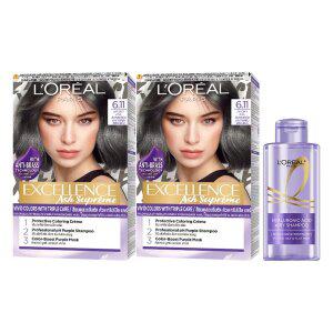 로레알파리 엑셀랑스 애쉬 슈프림 염모제 2개 + HA 샴푸 80ml