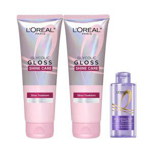 로레알파리 글라이콜릭 글로스 헤어팩 200ml 2개 + HA 샴푸 80ml