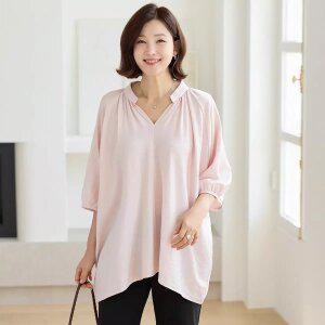 김여사, (빅사이즈)(신상)(-100) 루즈핏 셔링 블라우스 3BL605205