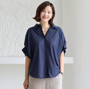 김여사,(빅사이즈)(신상)(66-88) 르메르 루즈핏 셔츠 3NB605304 엄마옷 중년여성 50대